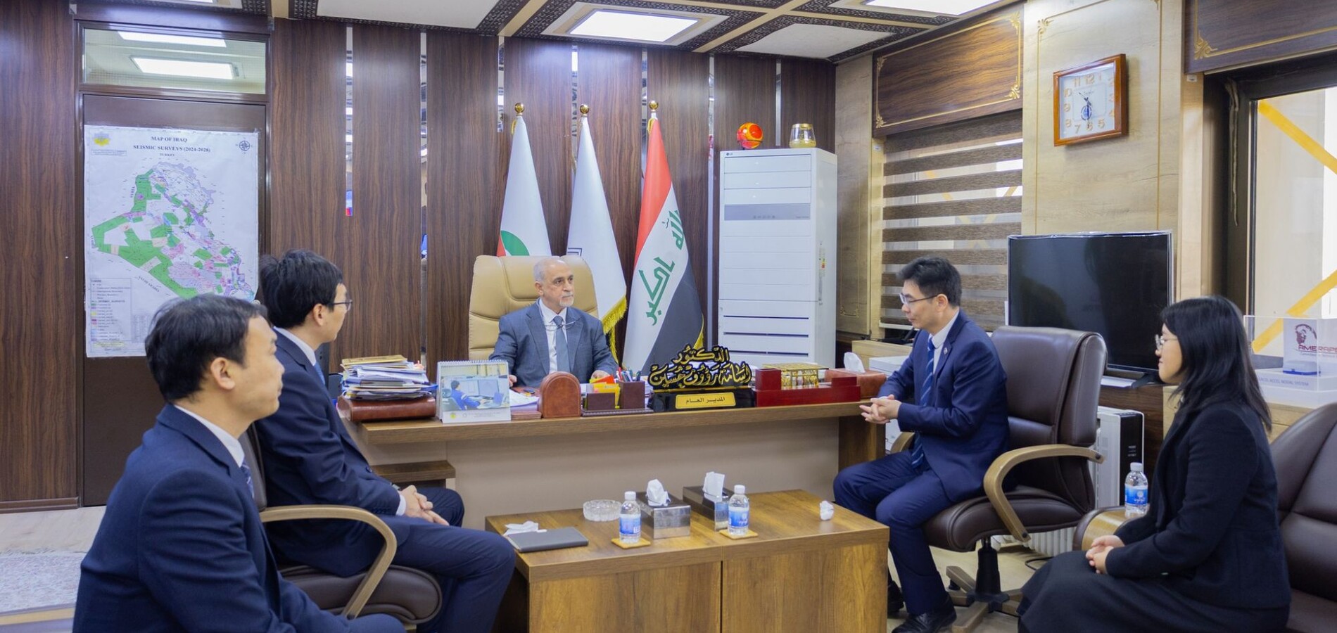 مدير عام شركة الاستكشافات النفطية يستقبل مدير عام شركة سينوك الصينية