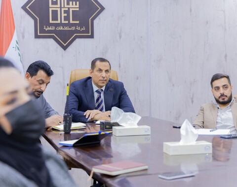 The Oil Exploration Company holds a meeting with the Iraqi Al-Rada Company to enhance cooperation in    developing the institutional system           
