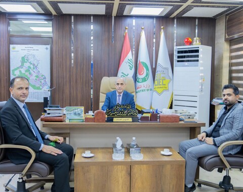 Director General of Oil Exploration Company Receives Mayor of Al-Hartha District to Discuss Expanding Its Basic Design