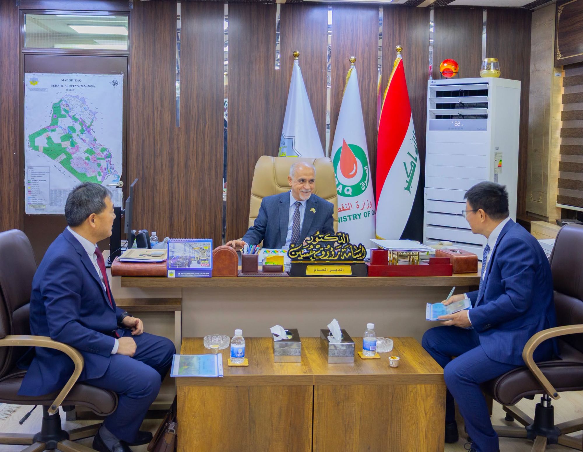 مدير عام شركة الاستكشافات النفطية يستقبل مدير شركة أنتون أويل لحقل الظفرية