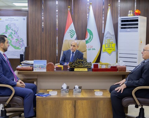 مدير عام شركة الاستكشافات النفطية يستقبل وفد من شركة شلمبرجير للخدمات النفطية